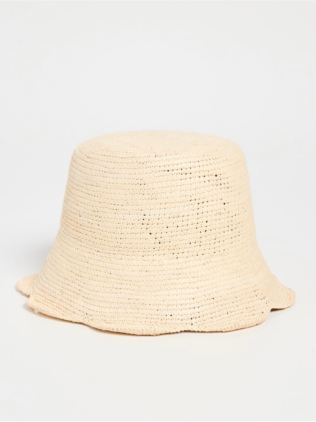 Freya Crochet Packable Beige Bucket Hat